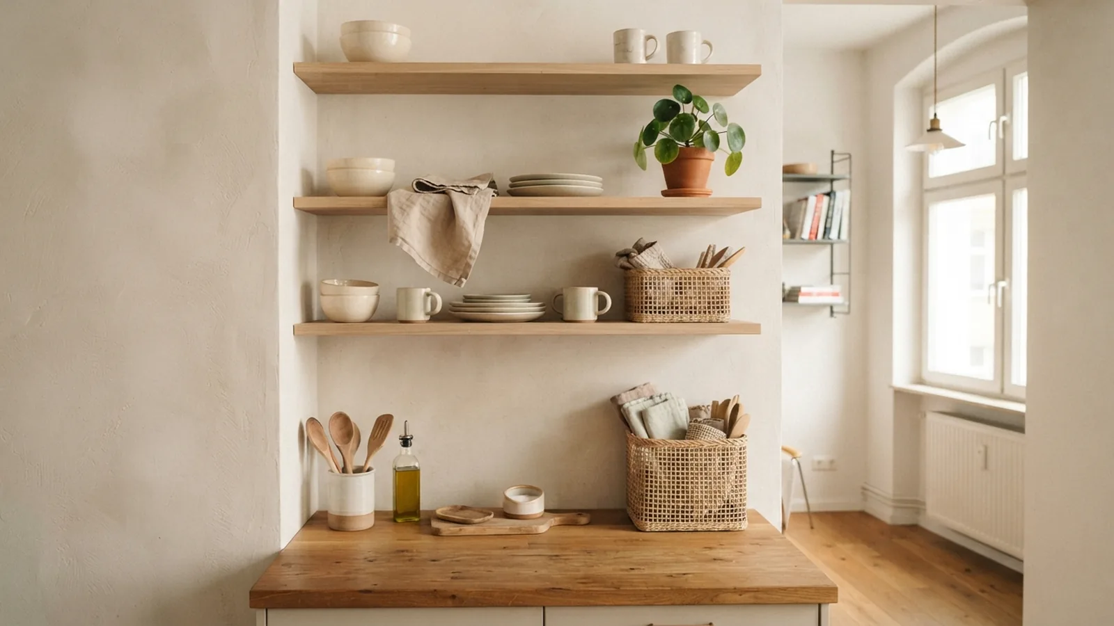 How to Style Open Kitchen Shelves