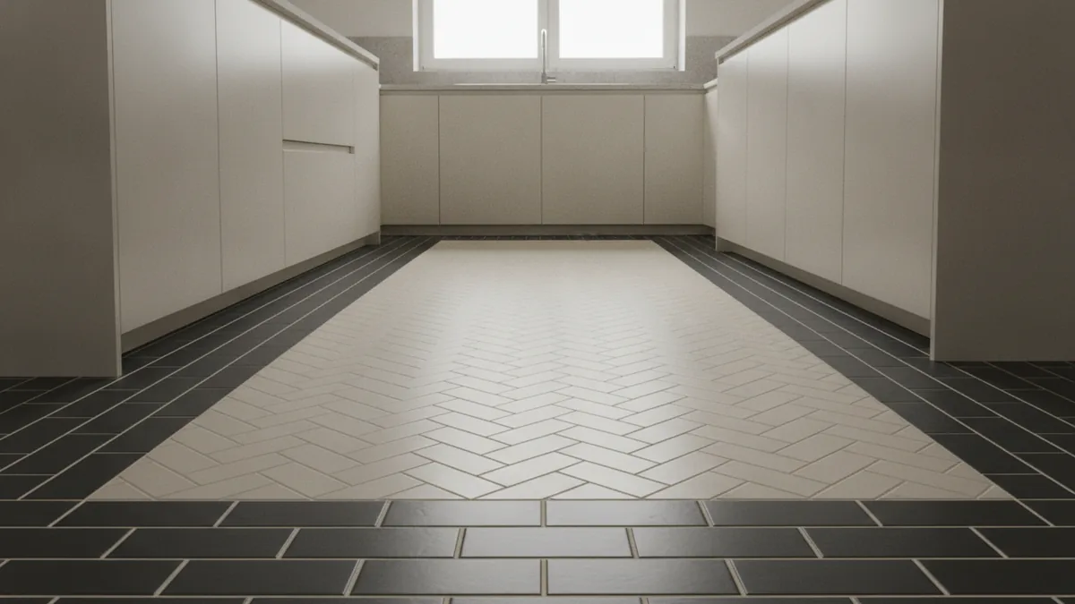 Herringbone and metro tile patterns that add style to cream kitchens