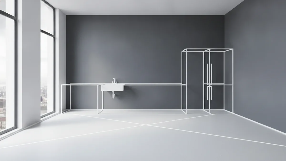 Layout zones showing work flow for kitchen design