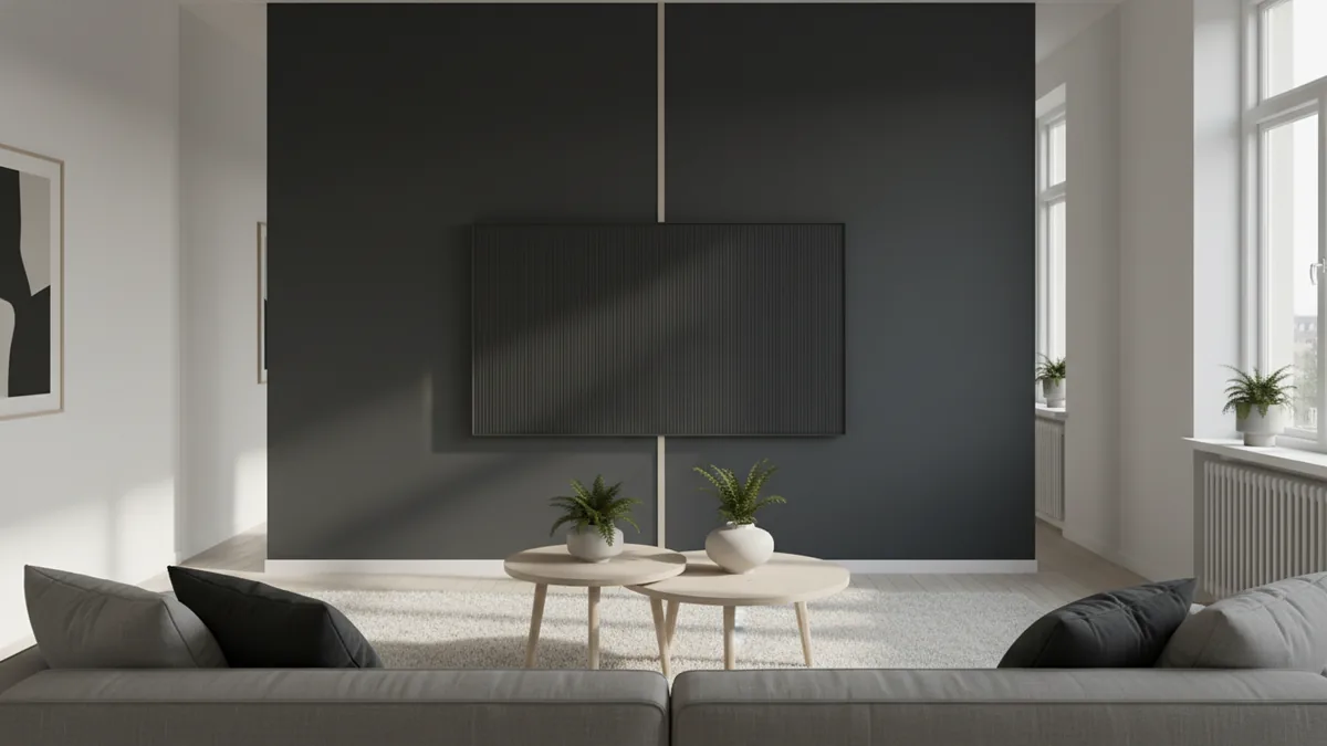 Use a template to confirm Cardboard template shows TV screen center height