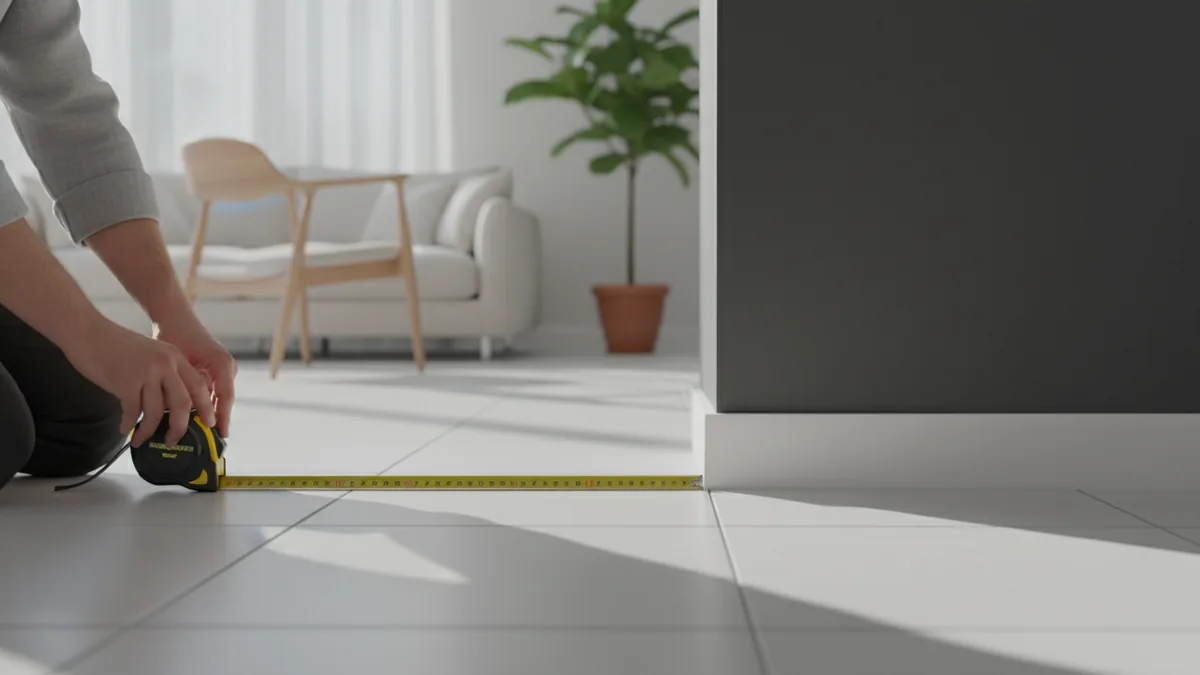 Measure length, width, height Measuring room length and width for wall area calculation