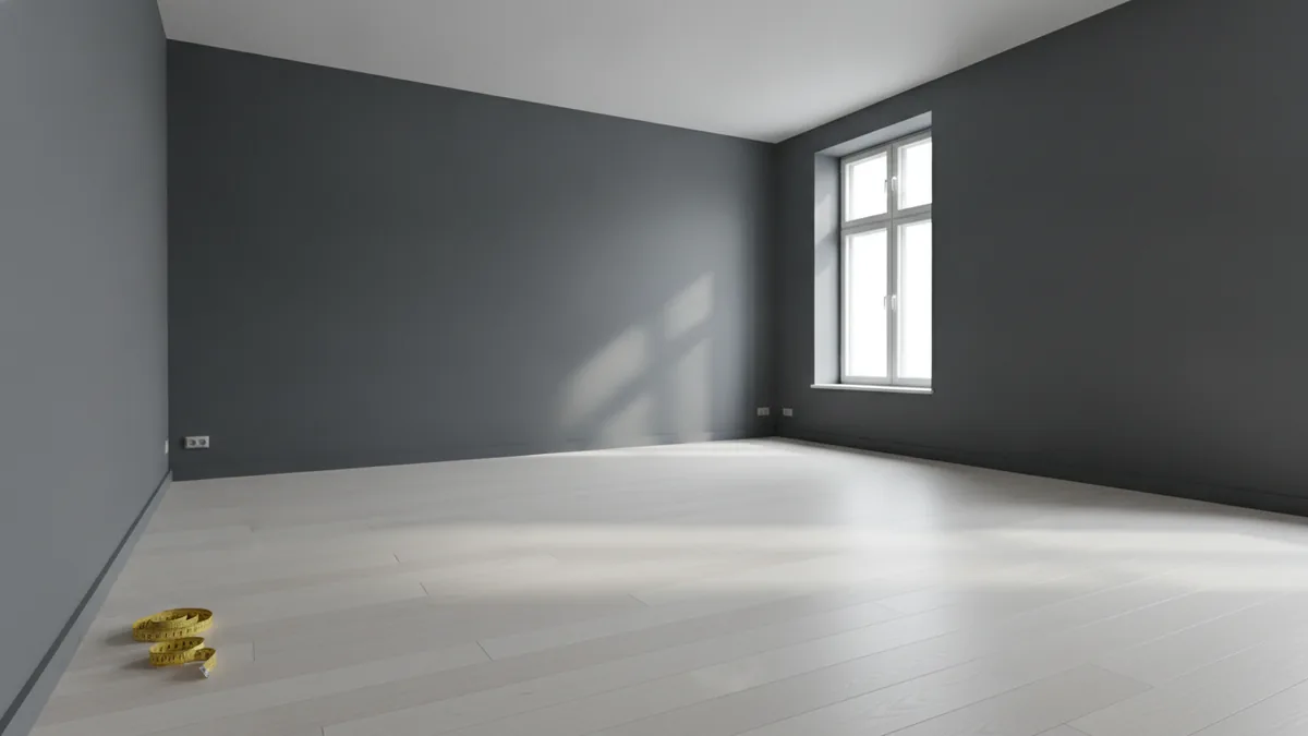 Measuring a room to estimate square footage for interior painting pricing