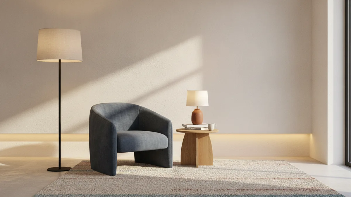 Layer lighting for real brightness Layered ambient, task, and accent lighting brightening a dark corner