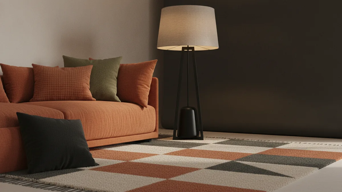Earthy warm accents with soft neutrals for an inviting interior
