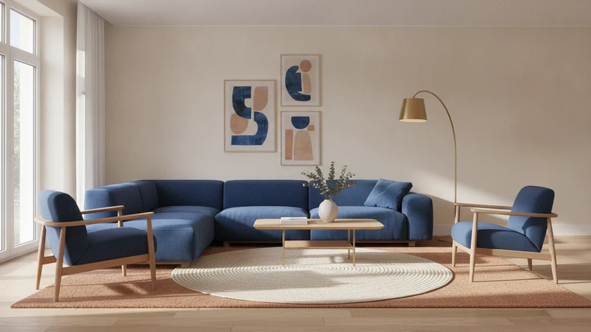 Seating zone centered around a TV or focal wall