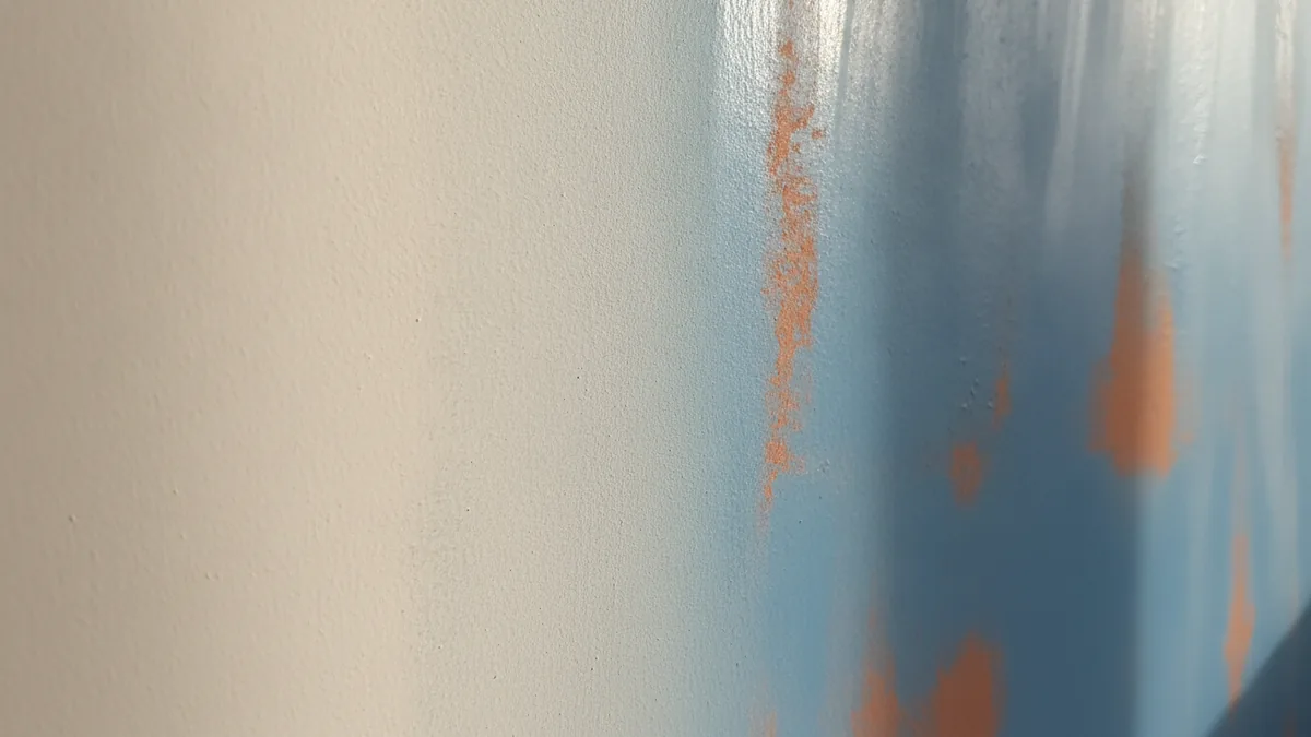 How sheen changes wall appearance Close view of painted wall texture showing subtle sheen differences