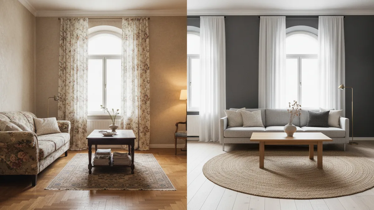 Common style directions Multiple interior style cues shown through materials and furniture textures
